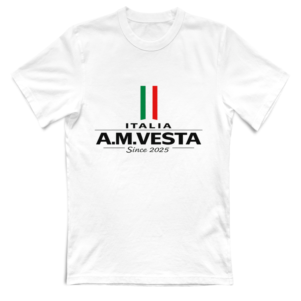 T-Shirt Unisex Italia White - Design Esclusivo A.M Vesta | Streetwear Premium | A.M Vesta | white