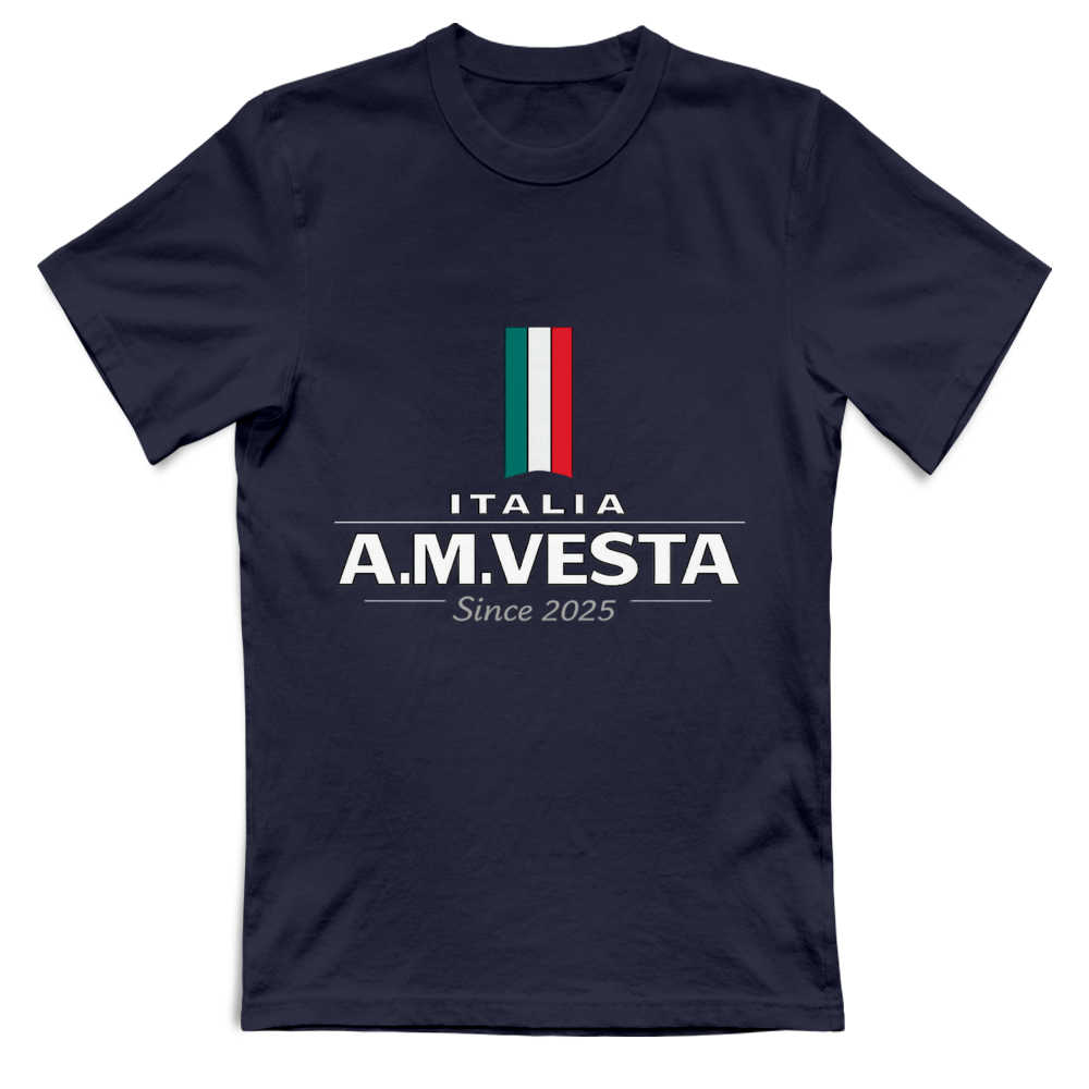 T-Shirt Unisex Italia - Design Esclusivo A.M Vesta | Streetwear Premium | A.M Vesta | navy