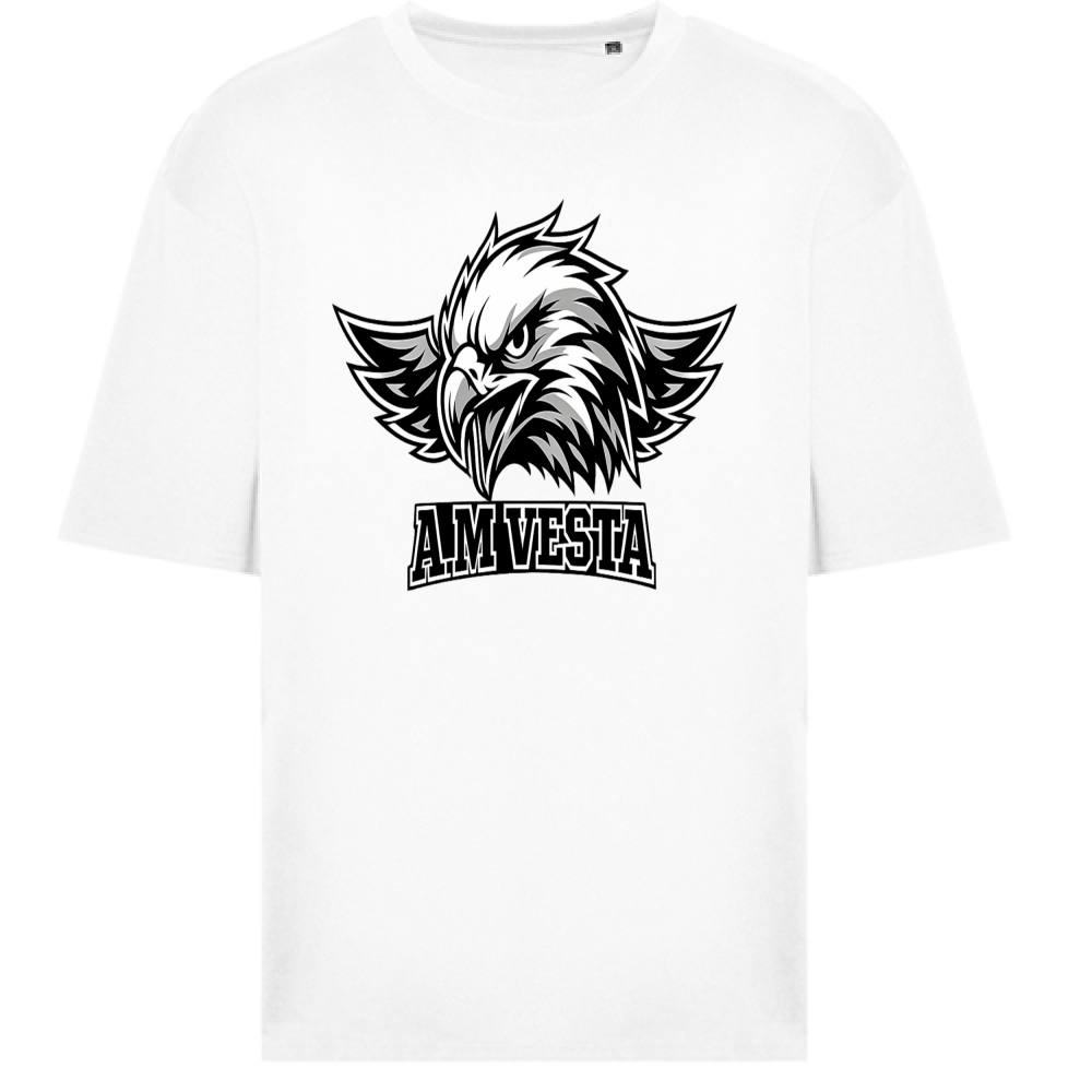 T-Shirt Oversize Unisex Logo A.M Vesta - White & Black - Design Esclusivo | Streetwear Premium | A.M Vesta | white