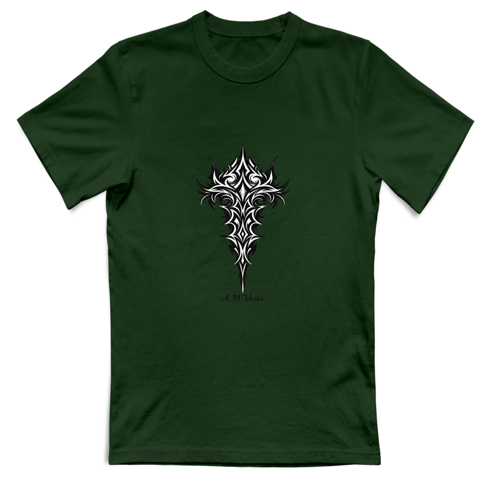 T-Shirt Unisex Tribal - Design Esclusivo A.M Vesta | Streetwear Premium | A.M Vesta | bottlegreen