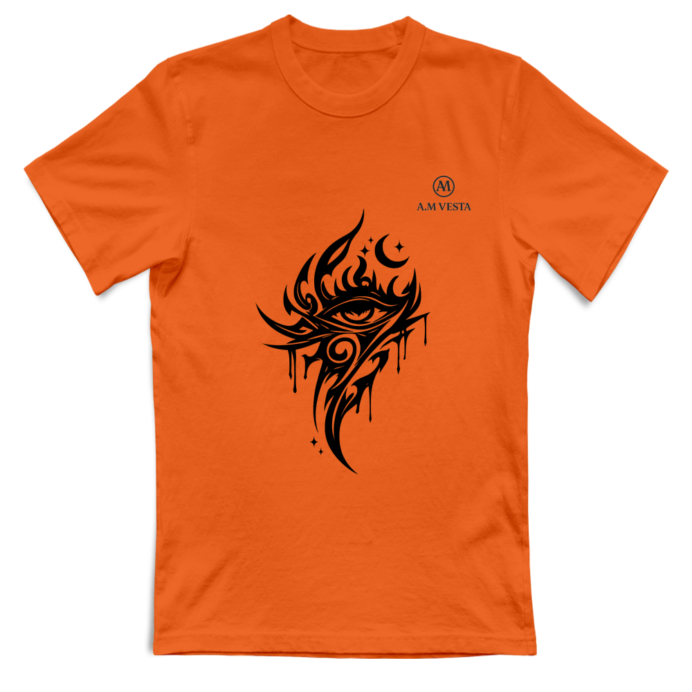 T-Shirt Unisex Tribale - Design Esclusivo A.M Vesta | Streetwear Premium | A.M Vesta | neonorange