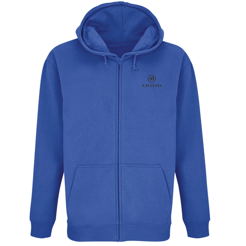 Felpa Premium con Cappuccio e Zip Unisex - A.M Vesta. | Streetwear Premium | A.M Vesta | blueroyal
