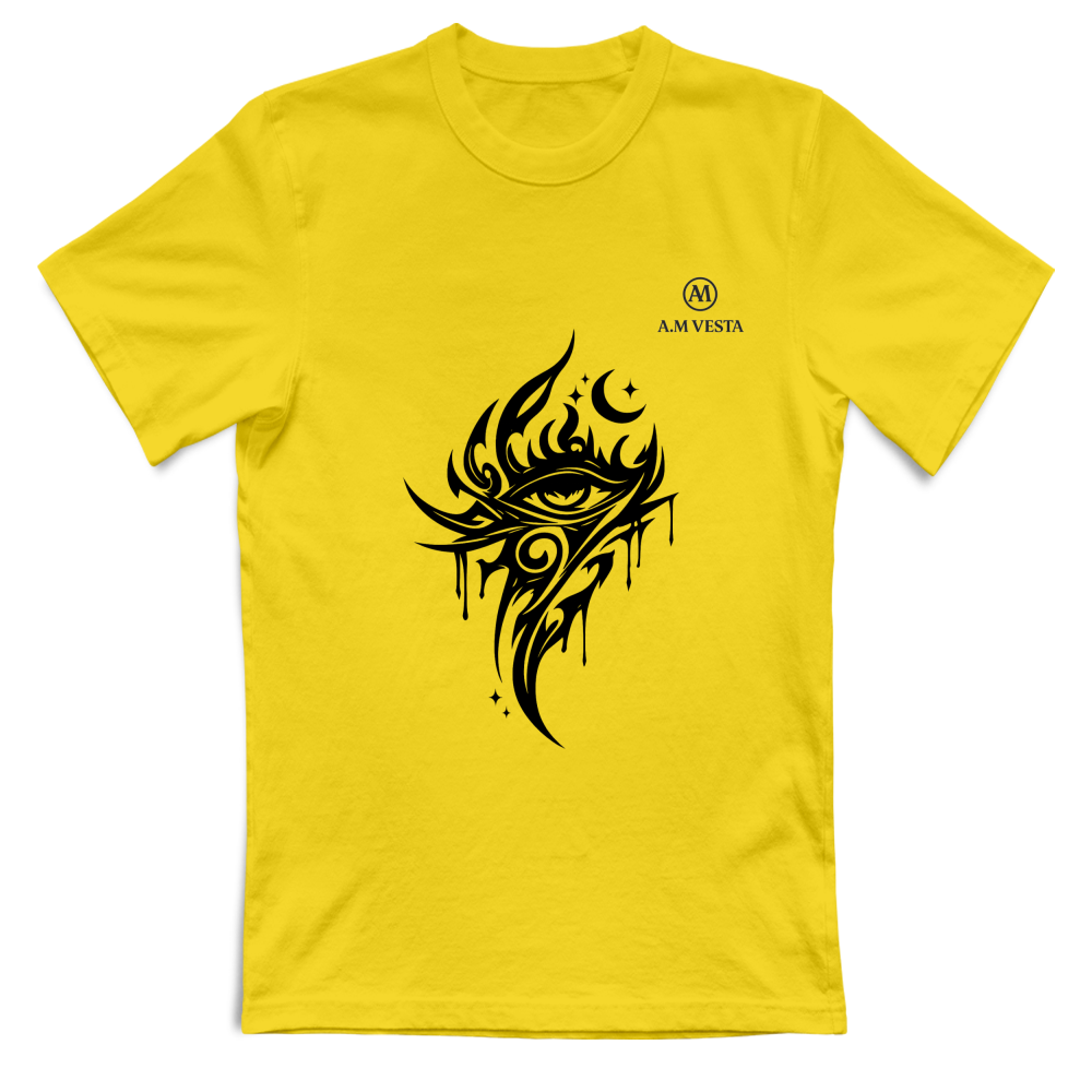 T-Shirt Unisex Tribale - Design Esclusivo A.M Vesta | Streetwear Premium | A.M Vesta | yellow