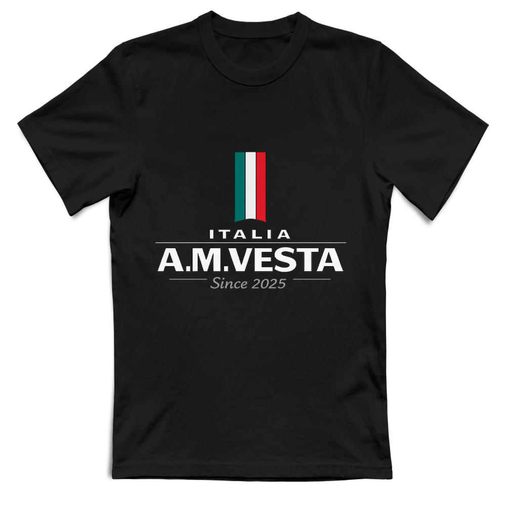T-Shirt Unisex Italia - Design Esclusivo A.M Vesta | Streetwear Premium | A.M Vesta | black
