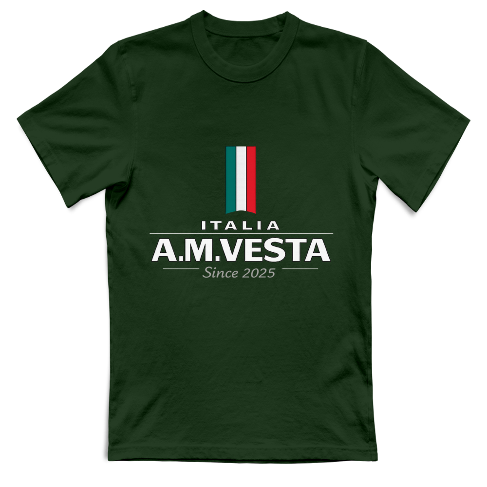 T-Shirt Unisex Italia - Design Esclusivo A.M Vesta | Streetwear Premium | A.M Vesta | bottlegreen