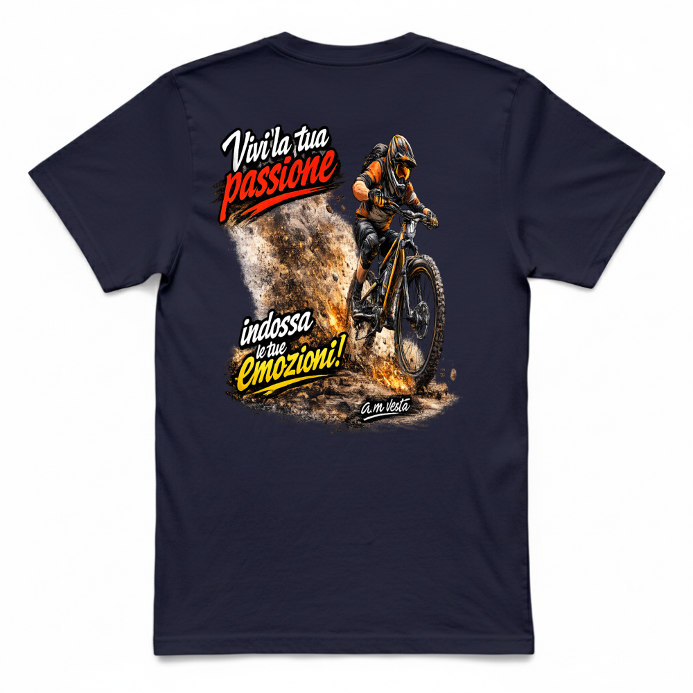 T-Shirt Unisex vivi la tua passione in bici design a.m vesta | Streetwear Premium | A.M Vesta |