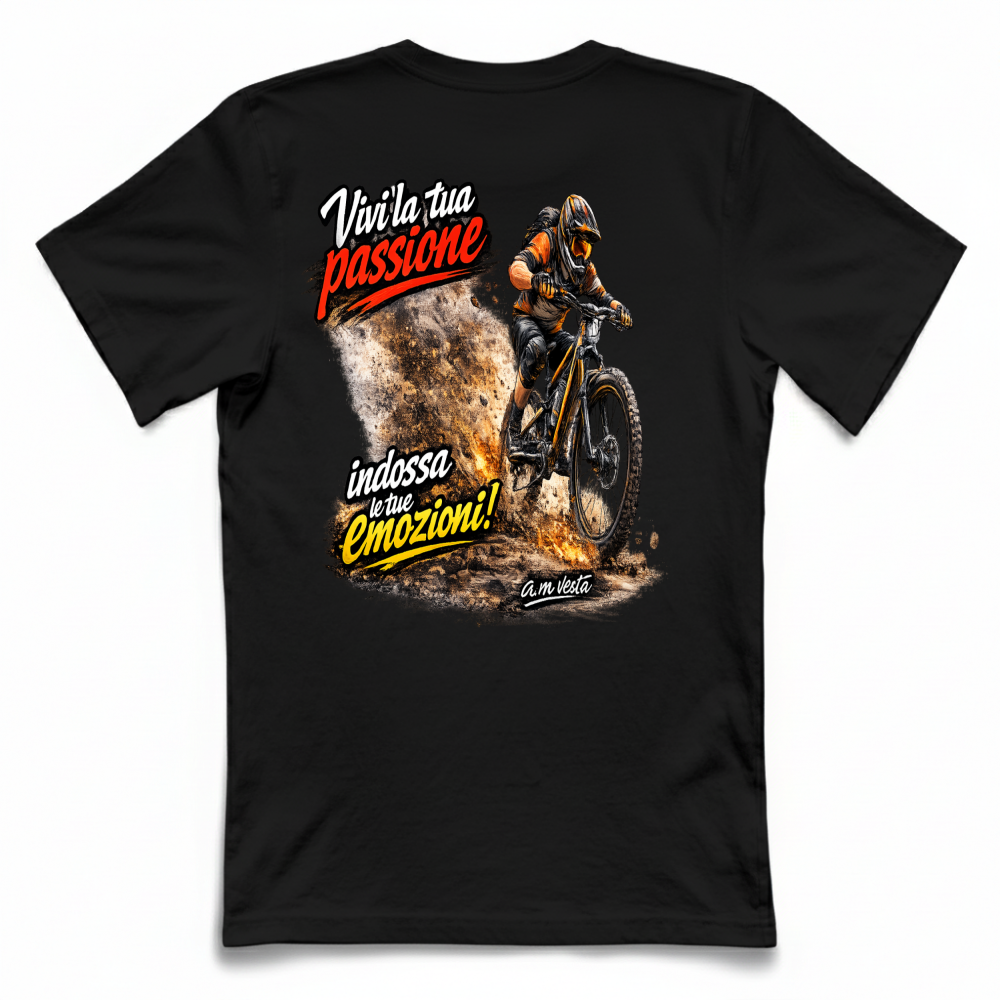 T-Shirt Unisex vivi la tua passione in bici design a.m vesta | Streetwear Premium | A.M Vesta |