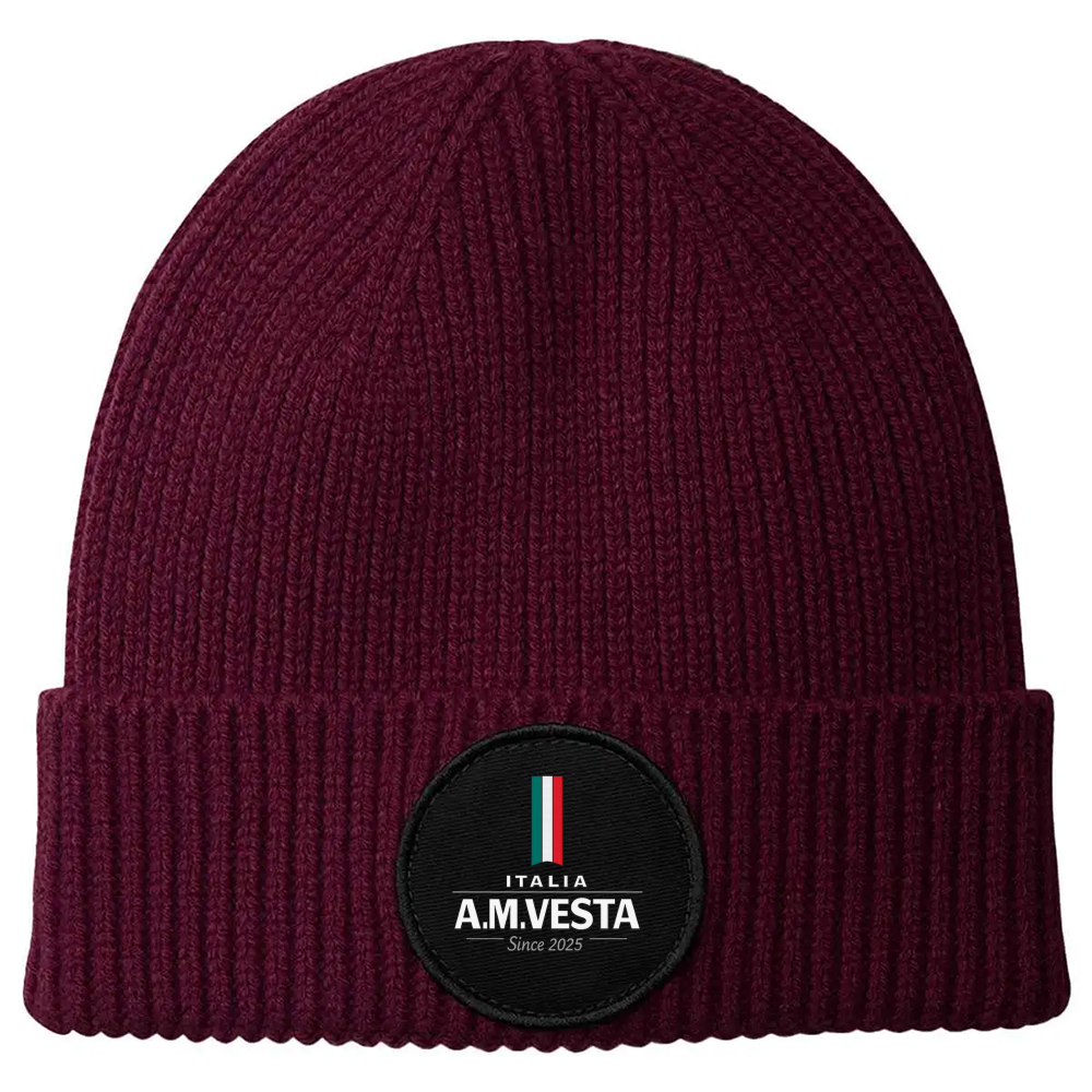 Berretto Premium Italia - Design Esclusivo A.M Vesta | Streetwear Premium | A.M Vesta | burgundy T.U.